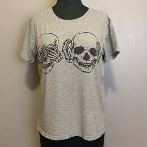 SHEIN Double Skull Graphic Tee